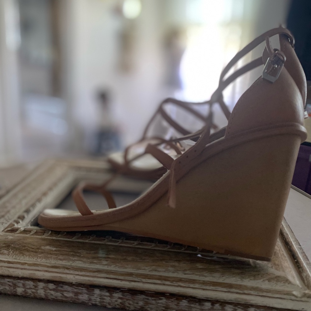 Clear by Dolce Vita Tan Wedge Sandals